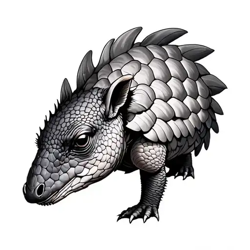 Pangolin tattoo design idea