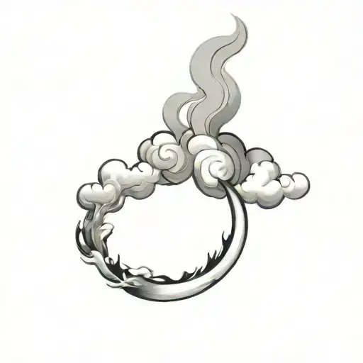Filler Clouds and Smoke tattoo design idea