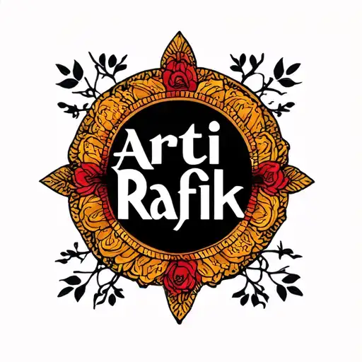 "aarti rafik" font The letters tattoo design idea