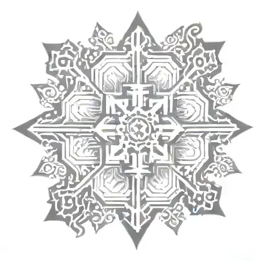 snowflake design tattoo design idea