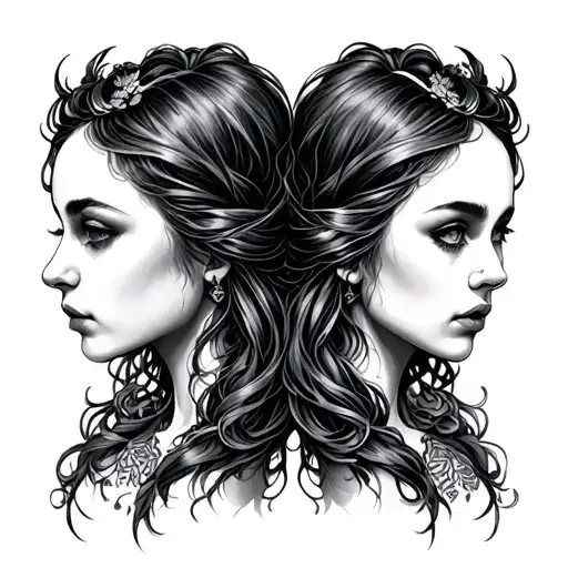 Gemini Twins tattoo design idea