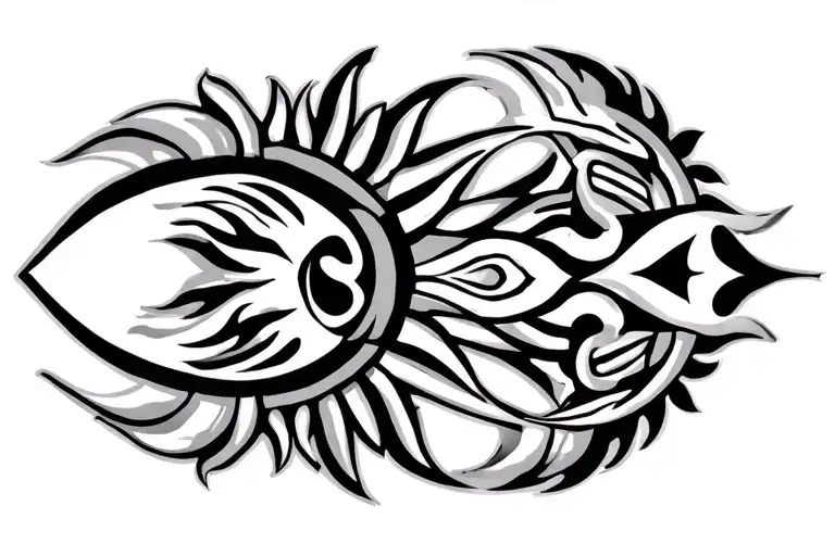 "Villalas" with filipino sun tribal tattoo design inspired tattoo design idea