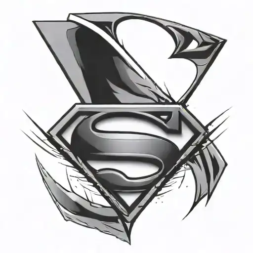 superman logo tattoo design idea