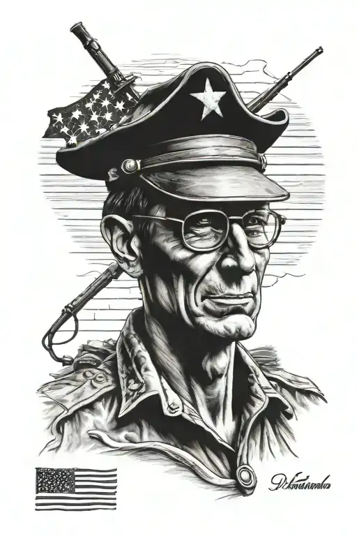 American dad that served in Vietnam memorial army tattoo  tattoo design idea