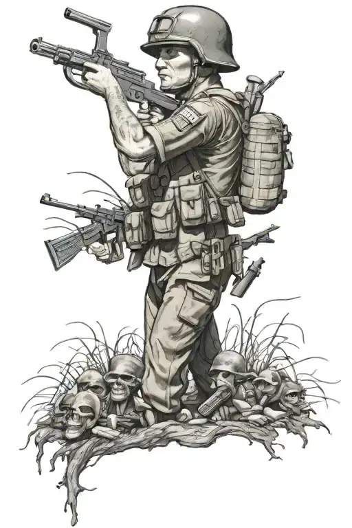 American dad that served in Vietnam memorial army tattoo  tattoo design idea