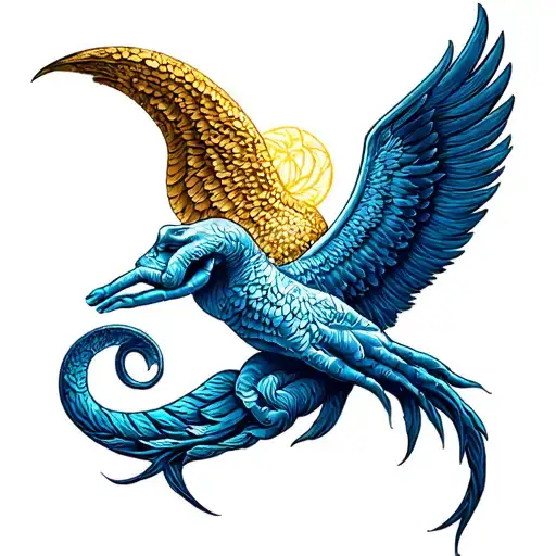 Signs of Zodiac Aquarius+Libra+Cancer tattoo design idea