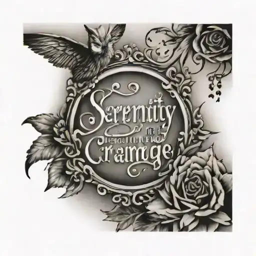 serenity prayer tattoo design idea