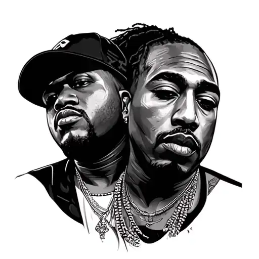 2pac and biggie smalls tattoo design idea