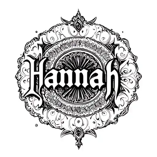 "Hannah/Filmorr" Two Word Ambigram Generator tattoo design idea