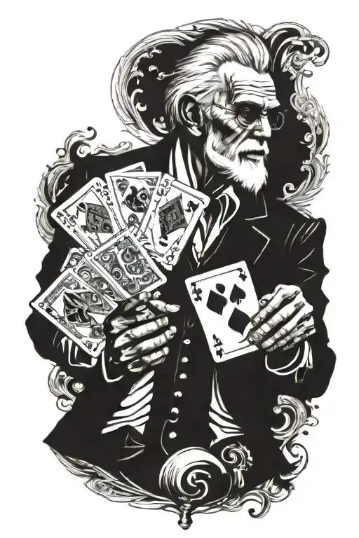 Gambler by Kenny Rogers tattoo design idea