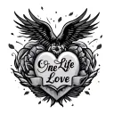 One Life One Love tattoo design idea