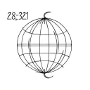 "28 , 321 , small rods" fine line globe tattoo design idea
