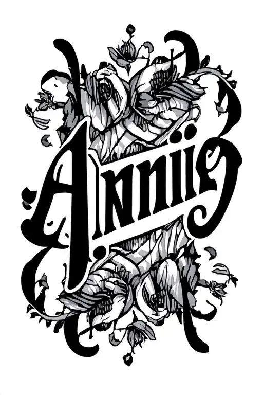 "Annie Emily" Two Word Ambigram Generator tattoo design idea