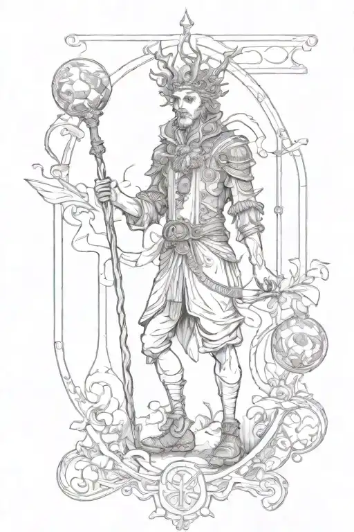 The Fool Tarot card (Contrast and Duality) tattoo design idea