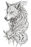 Witcher Wolf Tattoo tattoo design idea