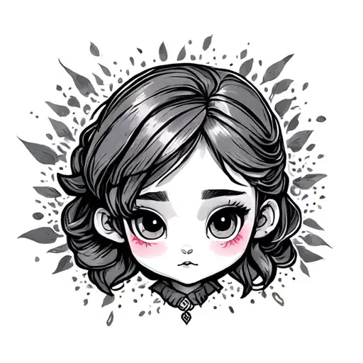 Cute crayon Shin tattoo design idea