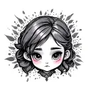 Cute crayon Shin tattoo design idea