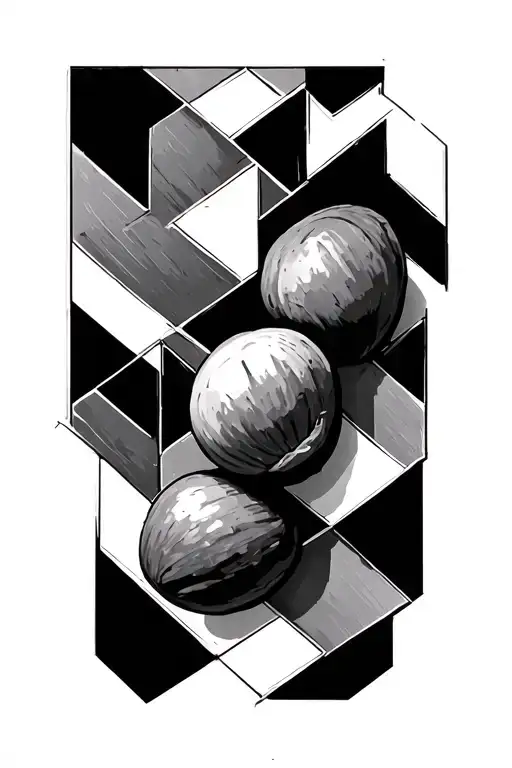 chestnut cubism tattoo design idea