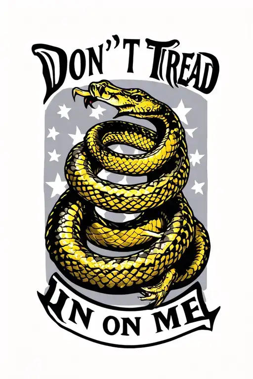 don't tread on me snake patriot yellow 2nd amendment tattoo design idea