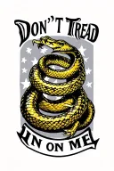don't tread on me snake patriot yellow 2nd amendment tattoo design idea