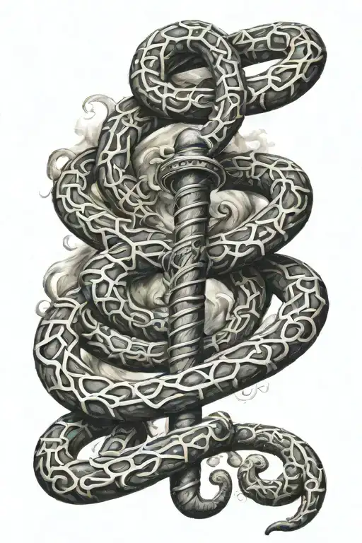 rod of Asclepius tattoo design idea