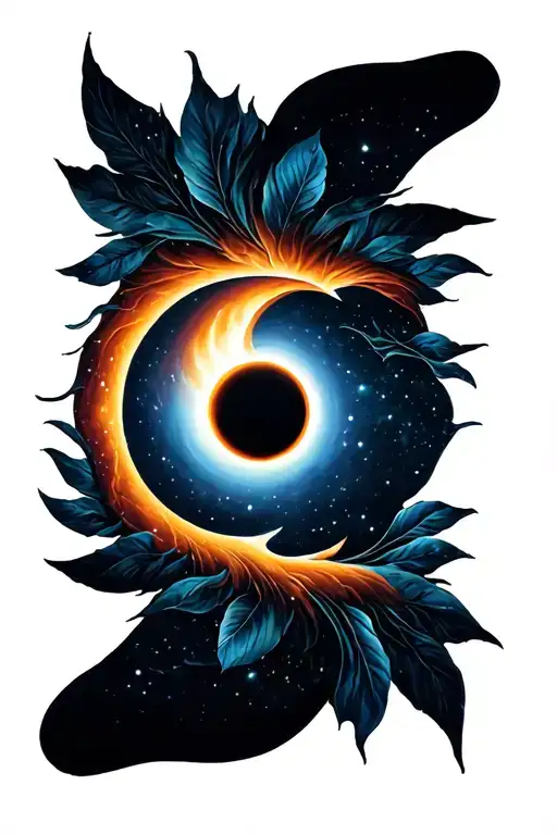 solar eclipse tattoo design idea