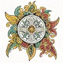 byzantine tattoo design idea