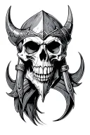 Viking Skull tattoo design idea