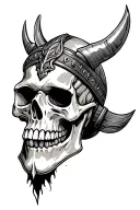 Viking Skull tattoo design idea