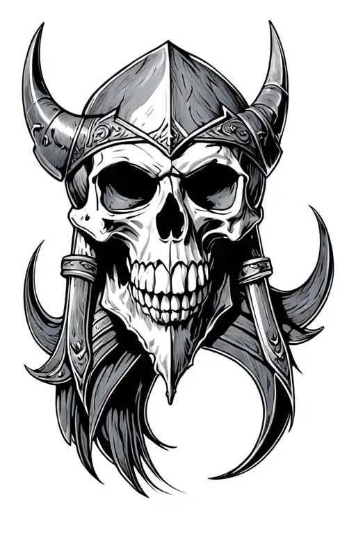 Viking Skull tattoo design idea
