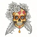 day of the dead RuneScape tattoo design idea
