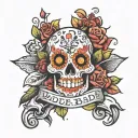 day of the dead RuneScape tattoo design idea