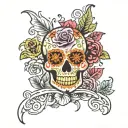 day of the dead RuneScape tattoo design idea