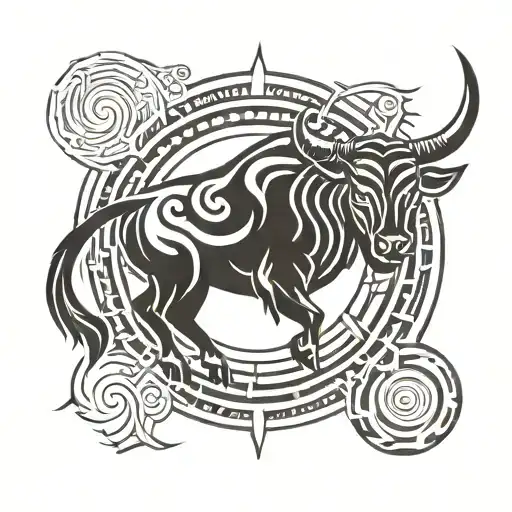 canser zodiac signs Taurus tattoo design idea