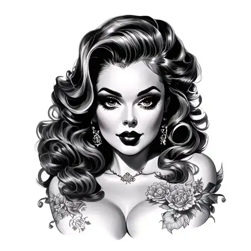 Pinup tattoo design idea