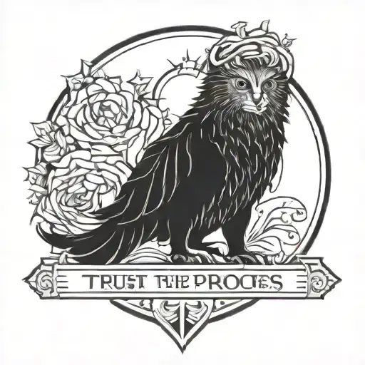 trust the process tattoo design idea