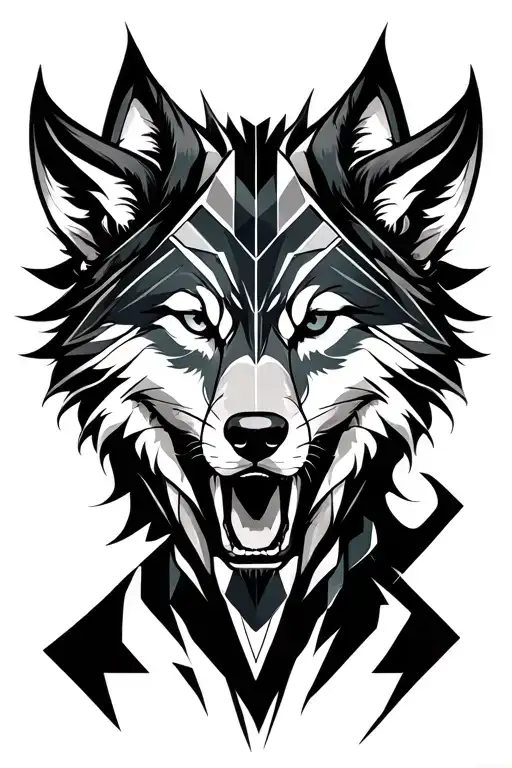 cinema,wolf,lucifer tattoo design idea