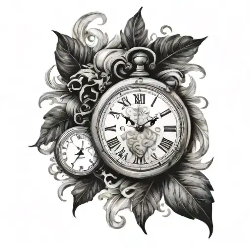 greek chronos realism tattoo design idea