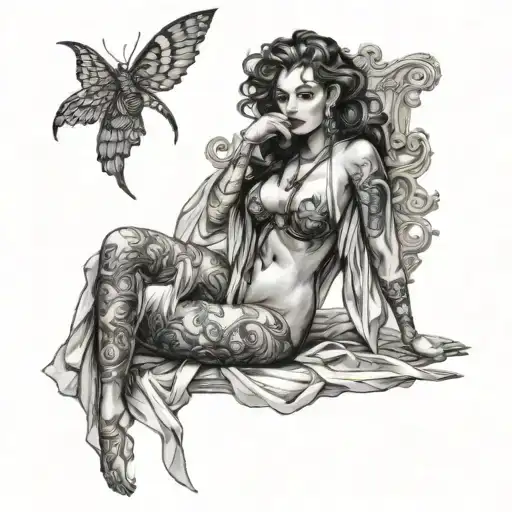 Prostitute tattoo design idea