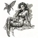 Prostitute tattoo design idea
