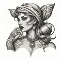 Prostitute tattoo design idea