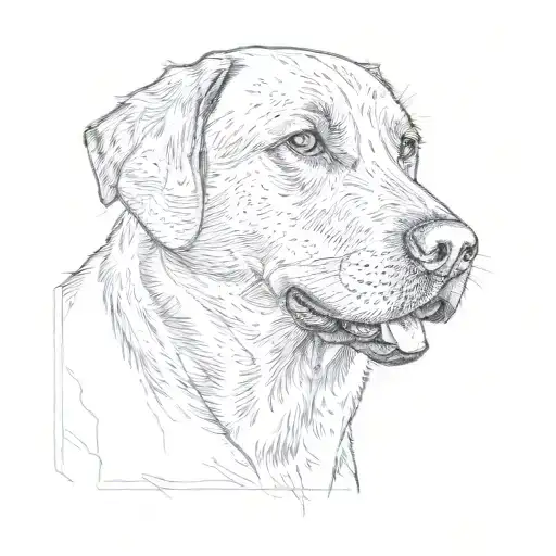 a labrador retriever tattoo design idea