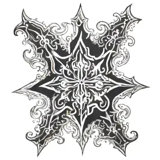 Black upside down cross tattoo design idea