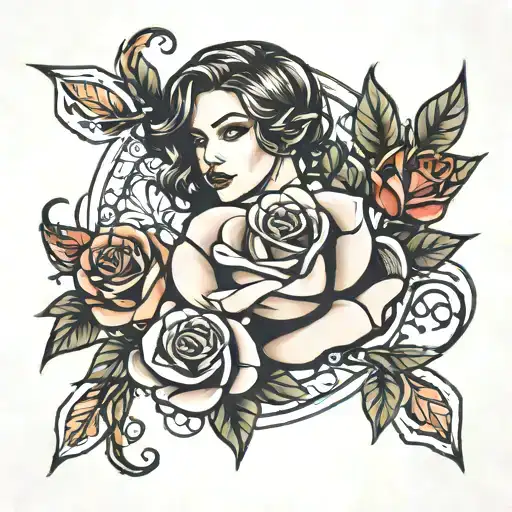 Tatum with a rose intertwined tattoo design idea
