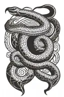 biting Snake going from neck to collarbone tattoo tattoo design idea