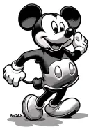 Mickey Mouse running tattoo design idea