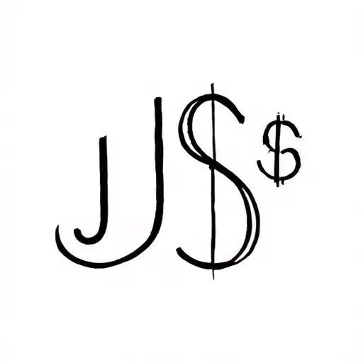 husbands nickname "J$" that incorporates tattoo design idea