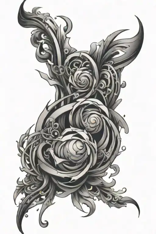 abstract and artistic forearm tattoo tattoo design idea