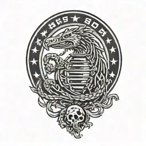 gadsden flag with guns tattoo design idea