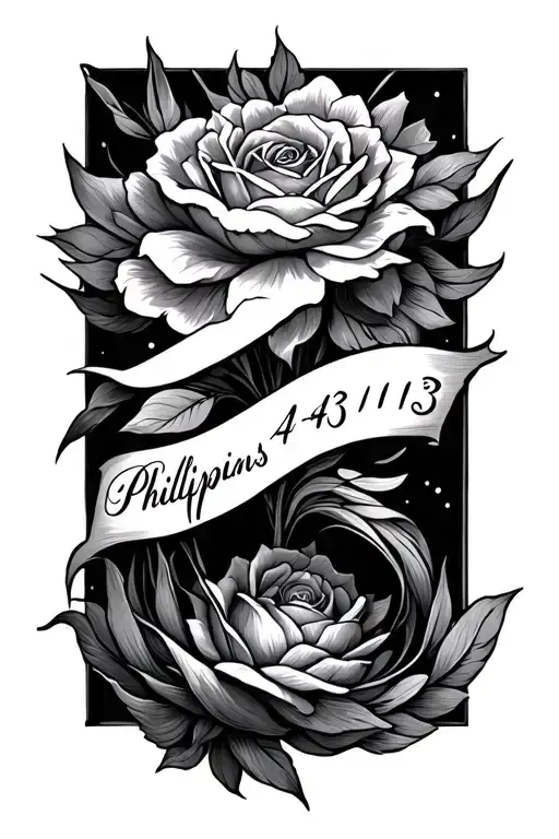 Philippians 4 13 tattoo design idea